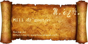 Mill Ágoston névjegykártya